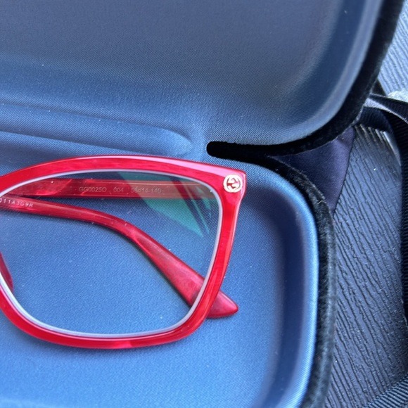 Gucci GG0025O Eyeglass Frames in Red - Picture 2 of 6